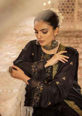 SHAISTA SAMI PEACH EMBROIDERED COLLECTION D-400