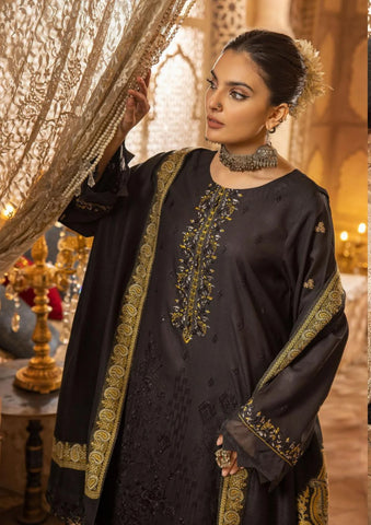 SHAISTA SAMI PEACH EMBROIDERED COLLECTION D-400