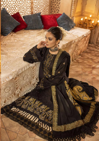 SHAISTA SAMI PEACH EMBROIDERED COLLECTION D-400