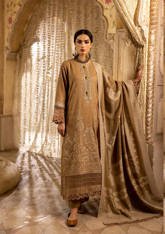 SHAISTA SAMI PEACH EMBROIDERED COLLECTION D-401