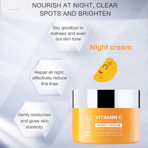 DR RASHEEL VITAMIN C NIGHT CREAM 50G
