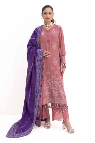 GUL AHEMD -3 Piece Unstitched Embroidered Acrylic Suit with Embroidered Acrylic Dupatta AP-42003