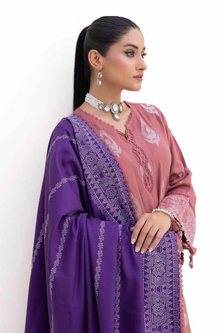 GUL AHEMD -3 Piece Unstitched Embroidered Acrylic Suit with Embroidered Acrylic Dupatta AP-42003