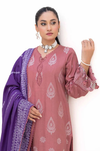GUL AHEMD -3 Piece Unstitched Embroidered Acrylic Suit with Embroidered Acrylic Dupatta AP-42003