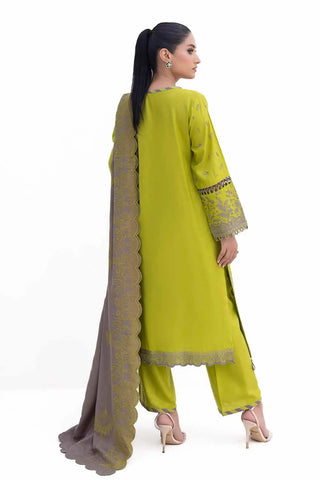 GUL AHMED -3PC Unstitched Embroidered Acrylic Suit with Embroidered Acrylic Dupatta AP-42004