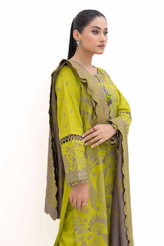 GUL AHMED -3PC Unstitched Embroidered Acrylic Suit with Embroidered Acrylic Dupatta AP-42004