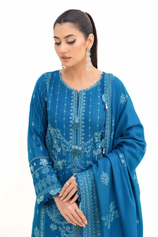 GUL AHMED -3PC Unstitched Embroidered Acrylic Suit with Embroidered Acrylic Dupatta AP-42005