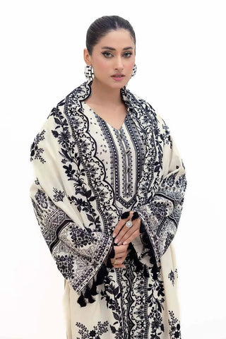 GUL AHEMD -3 Piece Unstitched Embroidered Acrylic Suit with Embroidered Acrylic Dupatta AP-42006