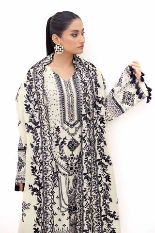 GUL AHEMD -3 Piece Unstitched Embroidered Acrylic Suit with Embroidered Acrylic Dupatta AP-42006