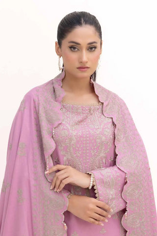 GUL AHMED -3 Piece Unstitched Embroidered Acrylic Suit with Embroidered Acrylic Dupatta AP-42008