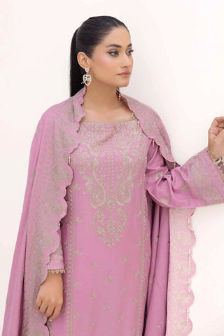 GUL AHMED -3 Piece Unstitched Embroidered Acrylic Suit with Embroidered Acrylic Dupatta AP-42008