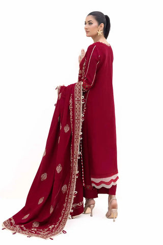 GUL AHMED -3PC Unstitched Embroidered Acrylic Suit with Embroidered Acrylic Dupatta AP-42009