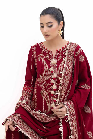 GUL AHMED -3PC Unstitched Embroidered Acrylic Suit with Embroidered Acrylic Dupatta AP-42009