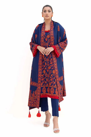 GUL AHEMD -3PC Unstitched Embroidered Acrylic Suit with Embroidered Acrylic Dupatta AP-42012