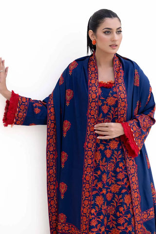 GUL AHEMD -3PC Unstitched Embroidered Acrylic Suit with Embroidered Acrylic Dupatta AP-42012