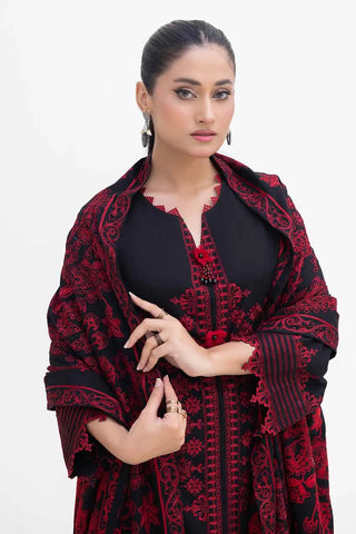 GUL AHMED -3 Piece Unstitched Embroidered Acrylic Suit with Embroidered Acrylic Dupatta AP-42013