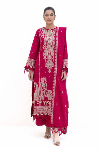 GUL AHEMD -3PC Unstitched Embroidered Acrylic Suit with Embroidered Acrylic Dupatta AP-42014