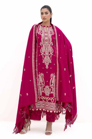 GUL AHEMD -3PC Unstitched Embroidered Acrylic Suit with Embroidered Acrylic Dupatta AP-42014