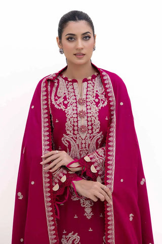 GUL AHEMD -3PC Unstitched Embroidered Acrylic Suit with Embroidered Acrylic Dupatta AP-42014