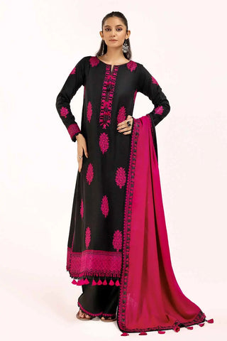GUL AHMED -3 Piece Unstitched Embroidered Acrylic Suit with Embroidered Pashmina Dupatta AP-42016
