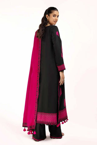 GUL AHMED -3 Piece Unstitched Embroidered Acrylic Suit with Embroidered Pashmina Dupatta AP-42016