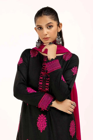 GUL AHMED -3 Piece Unstitched Embroidered Acrylic Suit with Embroidered Pashmina Dupatta AP-42016