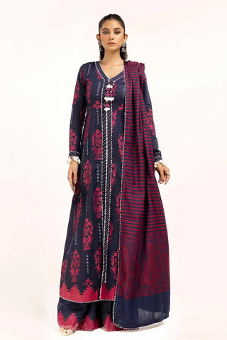GUL AHEMD -3 Piece Unstitched Jacquard Suit with Pashmina Dupatta AP-42023