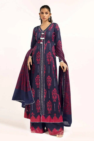 GUL AHEMD -3 Piece Unstitched Jacquard Suit with Pashmina Dupatta AP-42023