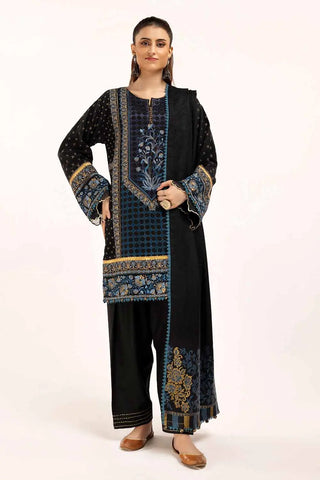 GUL AHMED -3 Piece Unstitched Embroidered Acrylic Suit with Pashmina Dupatta AP-42024