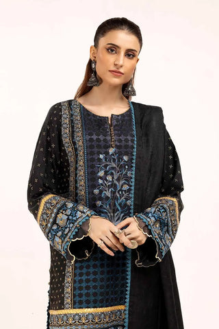 GUL AHMED -3 Piece Unstitched Embroidered Acrylic Suit with Pashmina Dupatta AP-42024