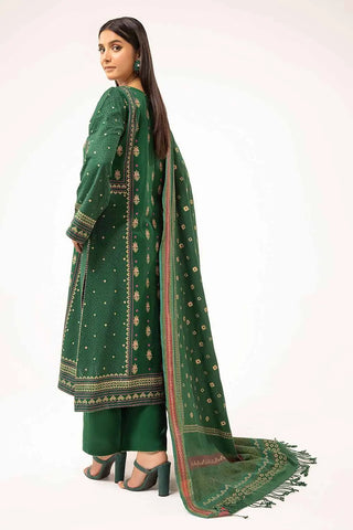 GUL AHMED -3 Piece Unstitched Gold and Lacquer Printed Suit with Gold and Lacquer Printed Acrylic Dupatta AP-42028