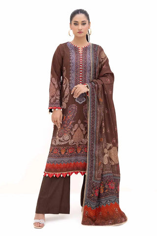 GUL AHMED -3PC Unstitched Printed Khaddar Suit with Printed Pashmina Dupatta AP-42029