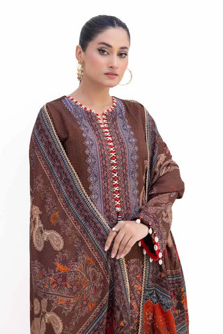 GUL AHMED -3PC Unstitched Printed Khaddar Suit with Printed Pashmina Dupatta AP-42029