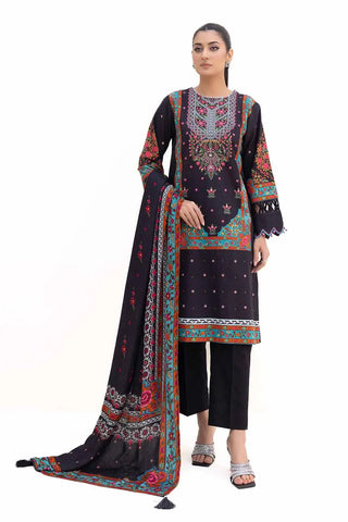 GUL AHEMD -3PC Unstitched Printed Khaddar Suit with Printed Pashmina Dupatta AP-42030