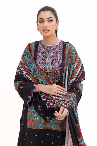 GUL AHEMD -3PC Unstitched Printed Khaddar Suit with Printed Pashmina Dupatta AP-42030
