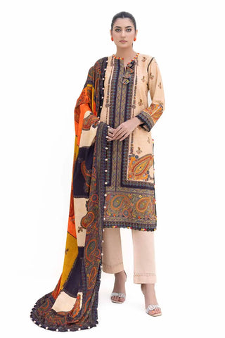 GUL AHMED -3PC Unstitched Printed Khaddar Suit with Printed Pashmina Dupatta AP-42031