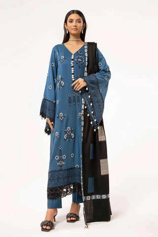 GUL AHMED -3 Piece Unstitched Embroidered Acrylic Suit with Pashmina Dupatta AP-42033