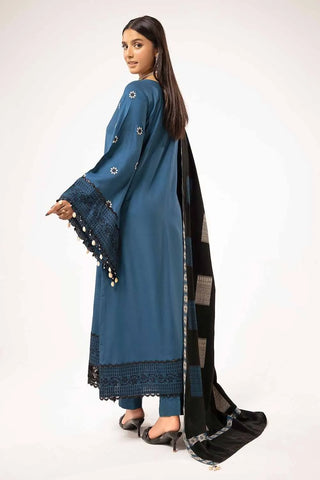 GUL AHMED -3 Piece Unstitched Embroidered Acrylic Suit with Pashmina Dupatta AP-42033
