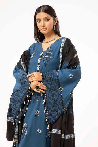 GUL AHMED -3 Piece Unstitched Embroidered Acrylic Suit with Pashmina Dupatta AP-42033