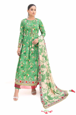 GUL AHMED -3PC Unstitched Printed Khaddar Suit with Printed Pashmina Dupatta AP-42036
