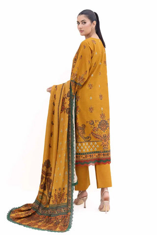 GUL AHMED -3PC Unstitched Printed Khaddar Suit with Printed Pashmina Dupatta AP-42037
