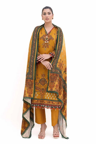 GUL AHMED -3PC Unstitched Printed Khaddar Suit with Printed Pashmina Dupatta AP-42037