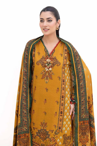 GUL AHMED -3PC Unstitched Printed Khaddar Suit with Printed Pashmina Dupatta AP-42037
