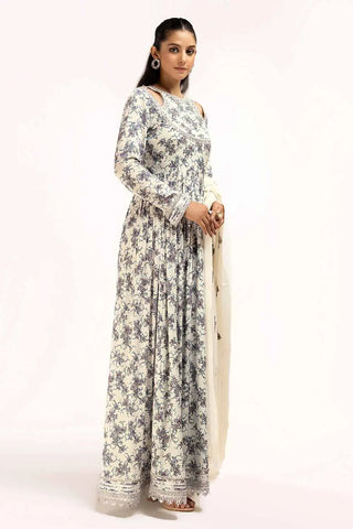 GUL AHMED -3 Piece Unstitched Printed Cotail Suit with Embroidered Acrylic Dupatta AP-42039