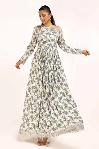 GUL AHMED -3 Piece Unstitched Printed Cotail Suit with Embroidered Acrylic Dupatta AP-42039