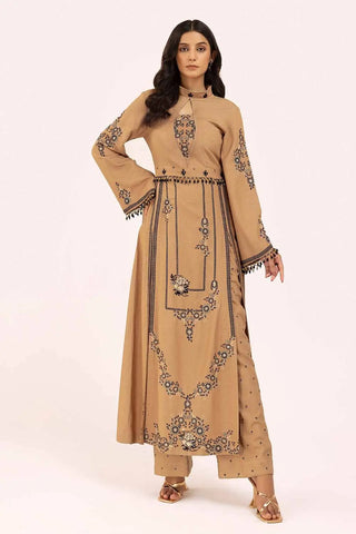 GUL AHMED -2PC Unstitched Embroidered Karandi Suit AT-42003