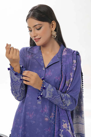 GUL AHMED-3PC Unstitched Printed Karandi Suit AY-42001
