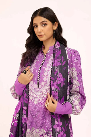 GUL AHMED -3PC Unstitched Printed Karandi Suit AY-42002