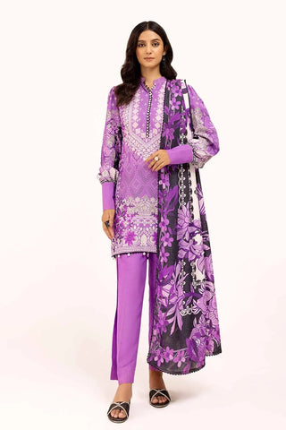 GUL AHMED -3PC Unstitched Printed Karandi Suit AY-42002