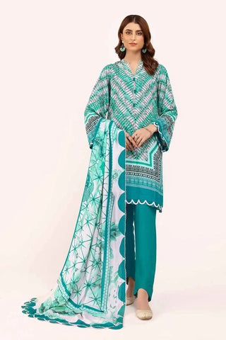 GUL AHMED -3PC Unstitched Printed Karandi Suit AY-42003